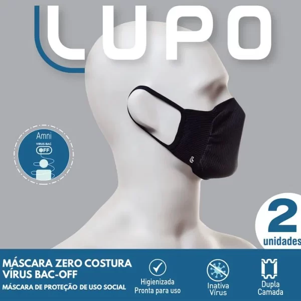 MASCARILLA SIN COSTURA VIRUS BAC-OFF KIT 2 UNI - Imagen 3