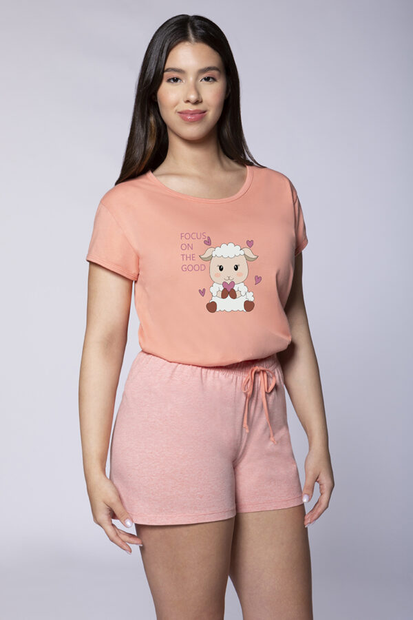 PIJAMA DE OVEJITA SHORT/BLUSA